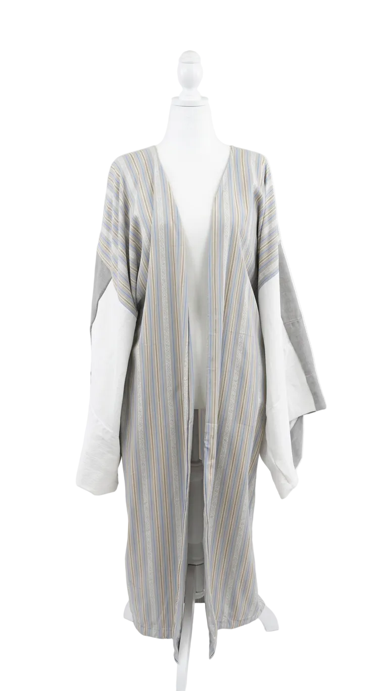 Striped robe on a white background