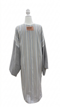 Striped kimono robe  on a mannequin with a white background