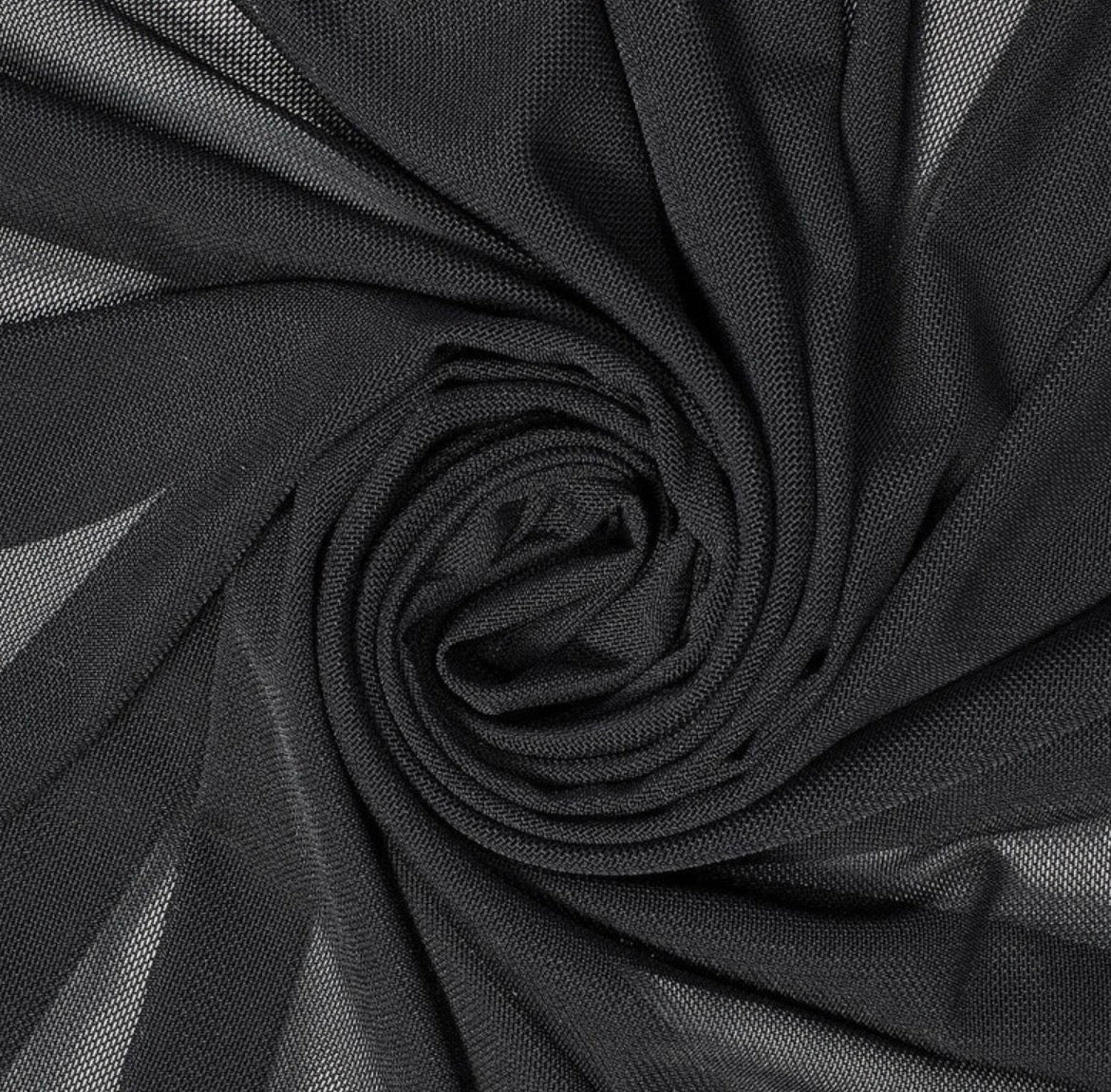 Close-up of black fabric with a subtle pattern